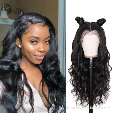 Wholesale Cuticle Aligned Peruvian Virgin Human Hair Body Wave 4x4 4x13 Transparent Lace Front Wigs With Baby Hair For Women